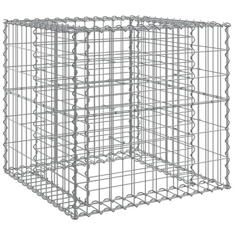 Cesto Gabbione Argento 70x70x65 Cm Ferro Zincato - Foto 1