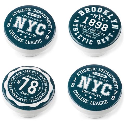 Pomo Rei M12 Ø 40 X 22 Mm Legno Di Faggio 4 Pezzi Illustrato - Foto 1