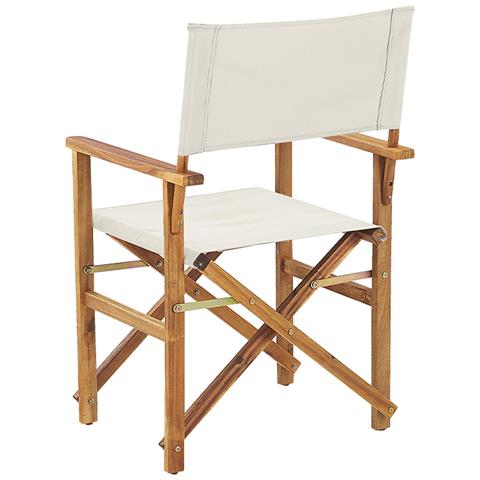 Set Di 2 Sedie In Legno Di Acacia Chiaro E Bianco Sporco Cine - Foto 2