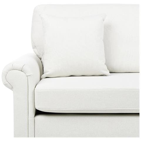 Divano 3 Posti Ginnerup Tessuto Bianco Sporco - Foto 2