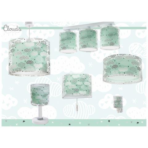 Lampada Da Comodino Per Bambini Clouds Nuvole Verde - Foto 4