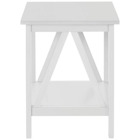 Titan Tavolino Con 1 Ripiano In Pino Bianco - Foto 3