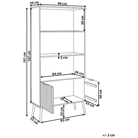 Libreria Timmins Legno Di Pino 190 Cm Marrone - Foto 8