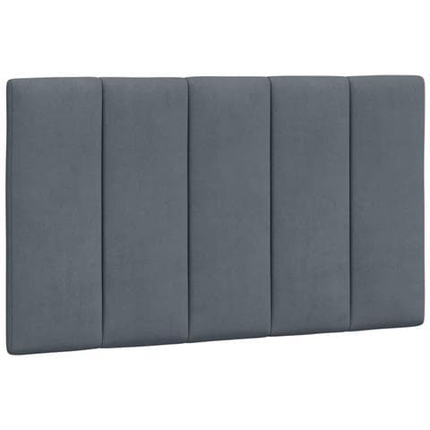 Cuscino Testiera Grigio Scuro 90 Cm In Velluto - Foto 2