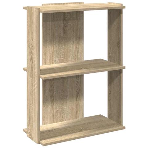Libreria 3 Ripiani Rovere Sonoma 60x30x80 Cm Legno Multistrato - Foto 2