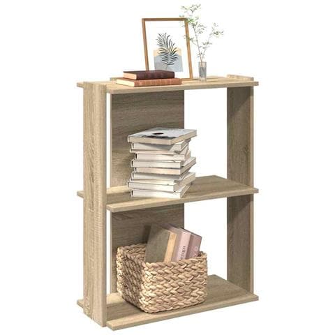 Libreria 3 Ripiani Rovere Sonoma 60x30x80 Cm Legno Multistrato - Foto 1
