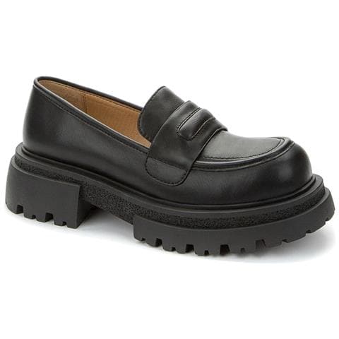 Black Casual Closed Loafers Mocassino Sintetico E Tessile Scarpe Donna Nero Eu 36, 938021/09-01 - Foto 1