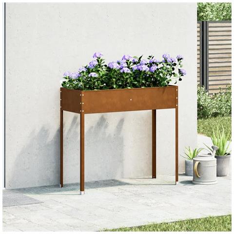 Fioriera da Giardino 100,5x40,5x90 cm in Acciaio Corten - Foto 10