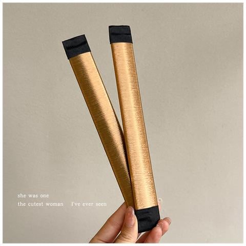 Chignon Per Capelli Color Champagne, Acconciature Eleganti E Senza Sforzo Gold - Foto 2