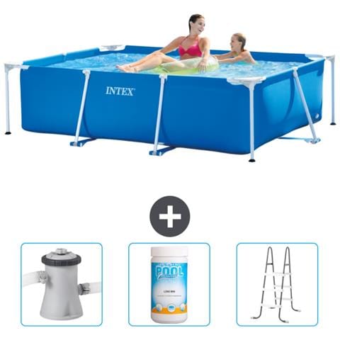 Piscina Fuori Terra - Rettangolo - 220x150x60 Cm - Blu - Include Accessori Coordinati Cb84 - Foto 1