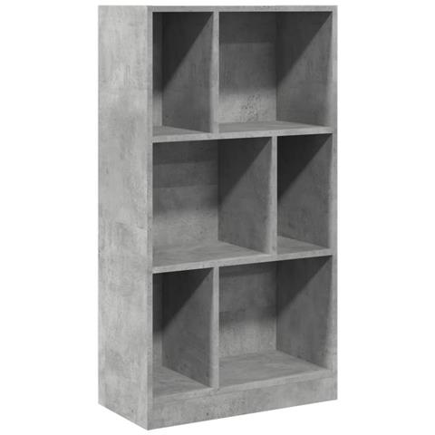 Lusso Casadino - Libreria Grigio Cemento 57x28,5x107,5 Cm In Legno Multistrato - Foto 1
