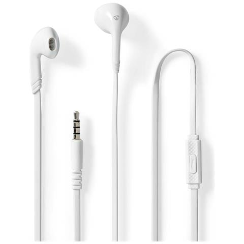Cuffie Cablate Da 3,5 Mm Con Microfono E Controllo Del Volume 1,2 M, Bianco - Foto 1