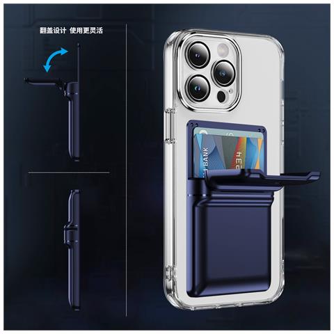 Portafoglio Porta Carte Magnetico Con Supporto Per Telefono Blue - Foto 7