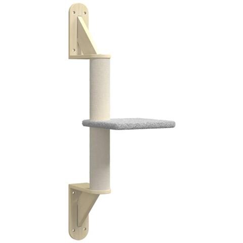 Albero per Gatti con Tiragraffi a Parete Grigio Chiaro 85,5 cm - Foto 1