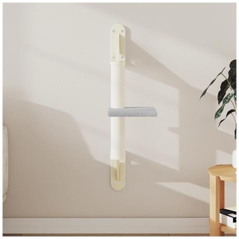 Albero per Gatti con Tiragraffi a Parete Grigio Chiaro 85,5 cm - Foto 2