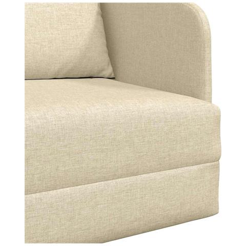 Divano Letto 2 in 1 Panna 65x80x83 cm Tessuto - Foto 9