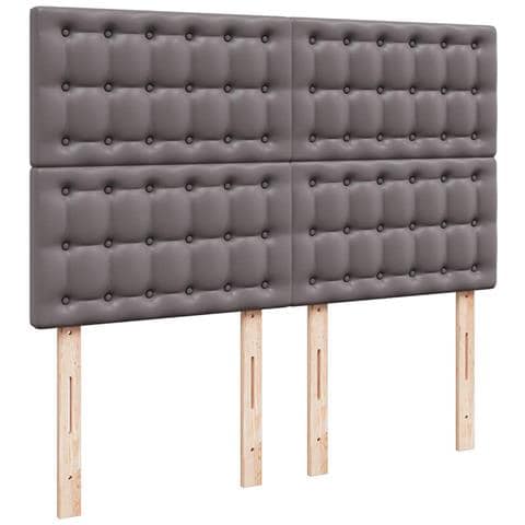 Struttura Letto Pouf con Materasso Grigio 140x190 cm Similpelle - Foto 9