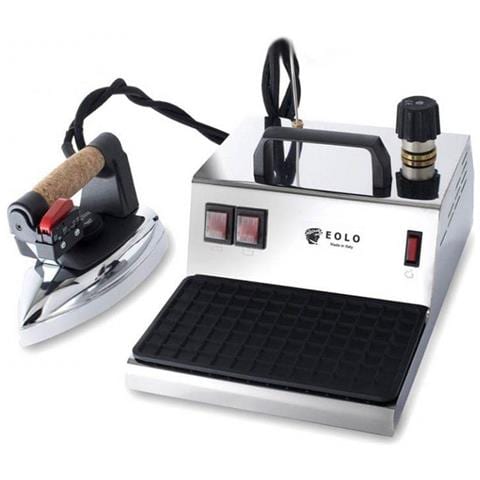 EOLO Ferro da Stiro a Caldaia GV01 INOX V6 Professionale con Paravapore Caldaia in Rame a Risparmio Energetico A++ Resistenza Esterna Anticalcare Corazza Acciaio Inox Garanzia 5 Anni Made in Italy - Foto 1