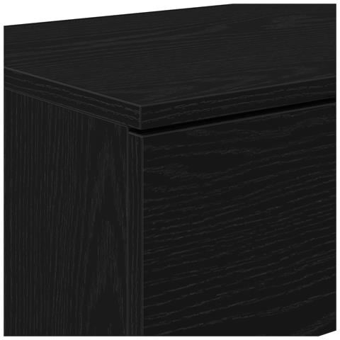 Tavolino Nero Rovere 90x36x75 cm Legno ingegnerizzato - Foto 9