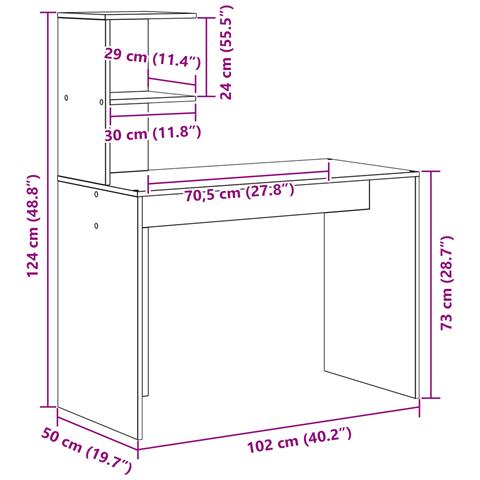 Scrivania Bianca Bianca MDF Compatta Intarsi Decorativi - Foto 9