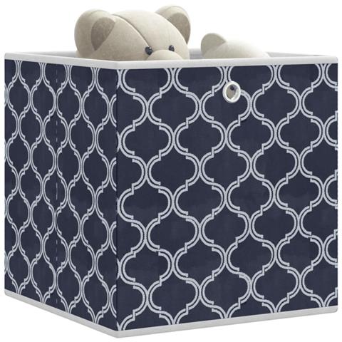 Scatole Portaoggetti 10 pz Blu 32x32x32cm Tessuto non Tessuto - Foto 2