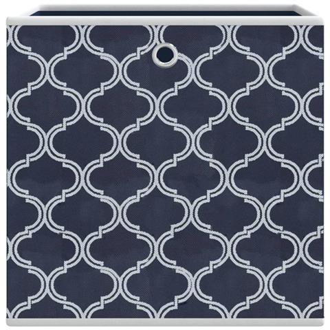 Scatole Portaoggetti 10 pz Blu 32x32x32cm Tessuto non Tessuto - Foto 9