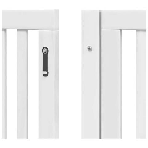 Cancello Cani Porta Pieghevole Bianco 6 Pannelli 480 cm Pioppo - Foto 9