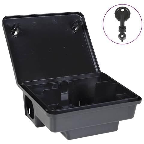 Trappole per Topi 4 pz Nere 23x19x9,5 cm - Foto 2