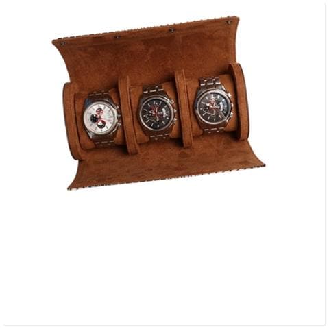 Custodia Da Viaggio Per 3 Orologi In Pelle Pu Pied-de-poule - Scatola Portatile Per Orologi - Foto 3