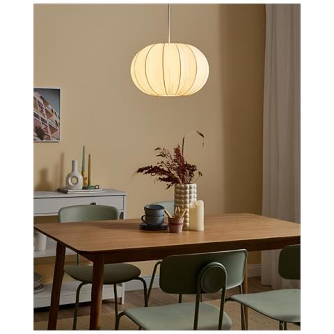 Lampadario Oker Tessuto Bianco - Foto 1