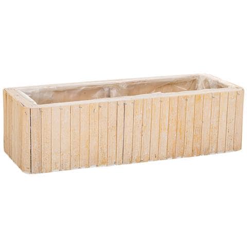 Cesto Rettangolare In Legno Marrone 40,5x14,5x11h - Foto 1