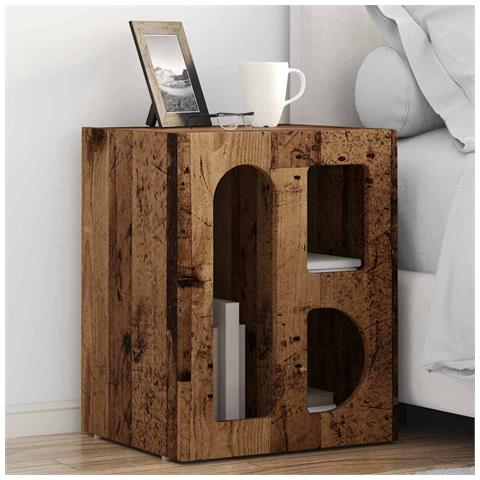 Comodino Legno vecchio 40 x 35 x 50 cm Legno multistrato - Foto 2