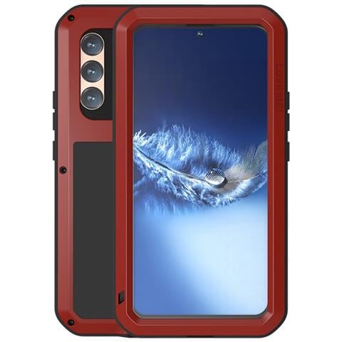 Pellicola Protettiva per Galaxy S22+ 5G - Silicone+Vidrio+Metallo, Rosso, Antiurto - Foto 1