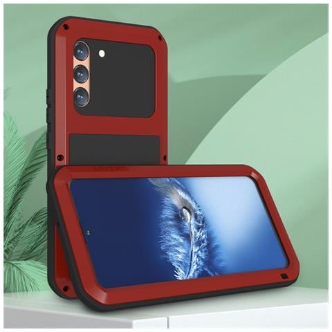 Pellicola Protettiva per Galaxy S22+ 5G - Silicone+Vidrio+Metallo, Rosso, Antiurto - Foto 4