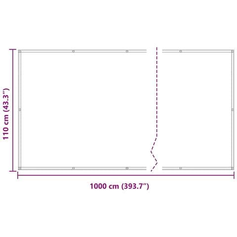 Schermo da balcone Blu 110 x 1000 cm Tessuto Oxford - Foto 7