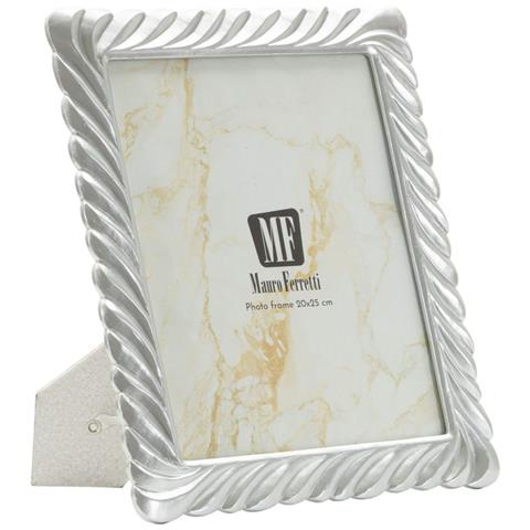 Cornice Portafoto Carvy In Resina Argento 20x25 - Foto 1