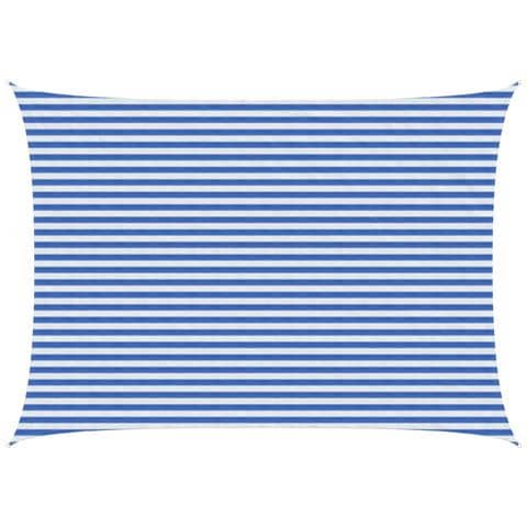 Telo Ombra Blu e Bianco 3,5 x 4,5 m HDPE - Foto 1