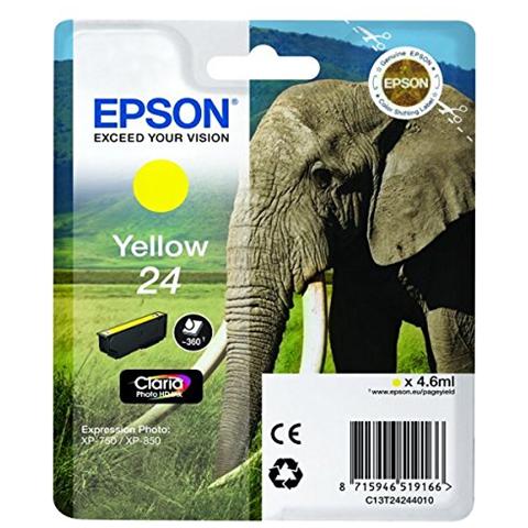 C13T24244012 Cartuccia Ink Originale Gialla per Expression Photo XP-55 Capacità 360 Pagine - Foto 1