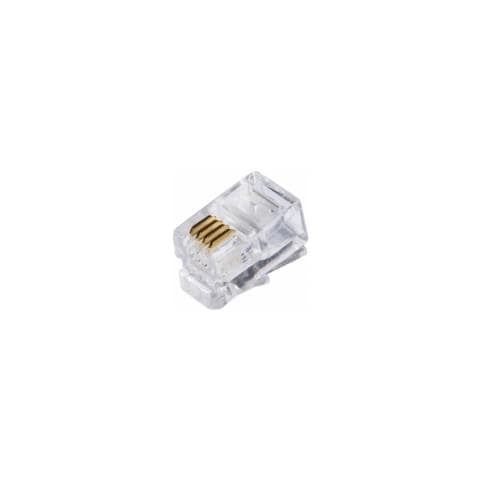 Confezione 100 Plug Telefonici 6 Conduttori 4 Posizioni 6p4c Rj11 - Foto 2