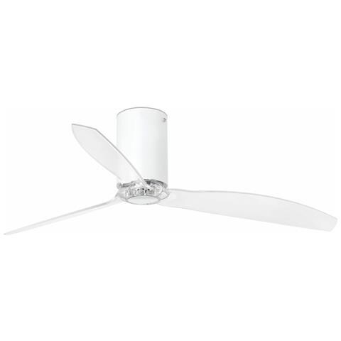 Ventilatore Bianco Opaco Con Pale Trasparenti Motore Dc Per Risparmiare Sulla Bolletta Elettrica Corpo In Acciaio E 3 Pale Trasparenti In Policarbonato Diametro 128 Cm Per Stanze Fino A 18 Mq. Telecomando A 6 Velocità Compreso Funzione Estate Inverno - Foto 13