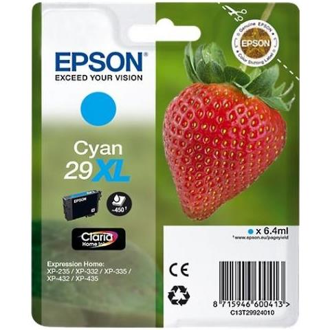 Originale Epson T2992xl Ciano Per Epson Expression Home Xp235 Xp332 Xp335 Xp432 Xp435 2991 29xl C13t29924010 Capacita' 6,4ml - Foto 1
