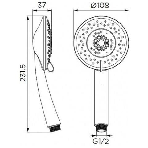 Doccino Serie Edera A 5 Getti, Cromato - Foto 2