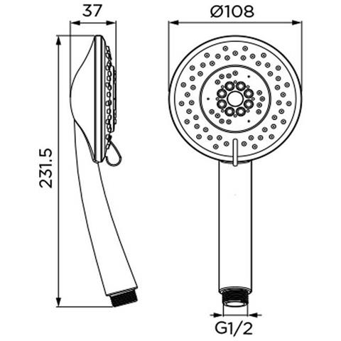 Doccino Serie Edera A 5 Getti, Cromato - Foto 4