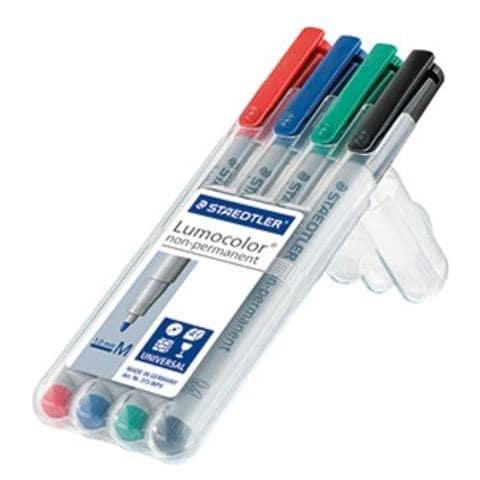 315 Wp4 Evidenziatore 1 Pezzo[i] Nero, Blu, Verde, Rosso (Lumocolor Ohp Pen Non-permanent Medium 1.0 - Foto 1