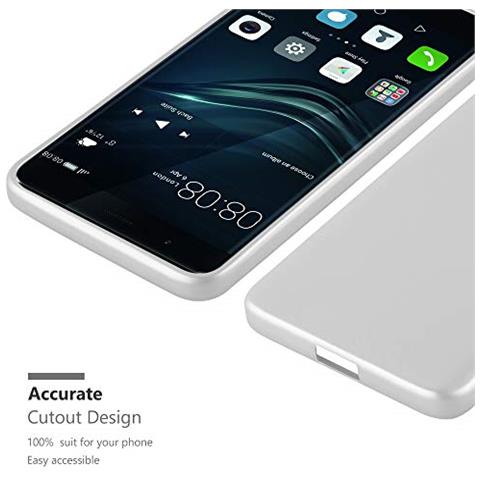 Custodia Compatibile Con Huawei P9 Plus In Argento Metallico - Coperchio Protettivo In Silicone Tpu Flessibile - Foto 2