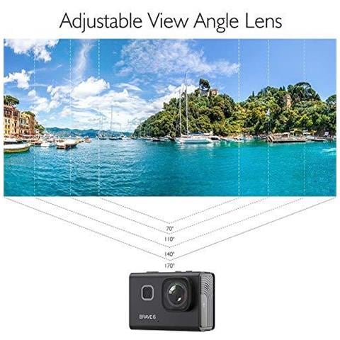 [Ricondizionato GOLD] Coraggioso 6 Action Camera Controllo Vocale 4k 20mp Wifi Eis 30m Macchina Fotografica Subacquea Impermeabile Telecomando Zoom 6x Subacquea Videocamera 2 Batterie Ricaricabili E Casco Kit Accessori - Foto 2