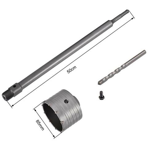 Fresa A Tazza 85 Mm Asta Prolunga 50 Cm Per Trapano Attacco Sds Plus - Foto 2