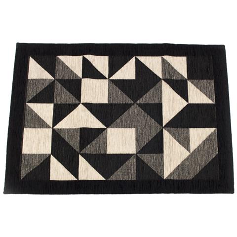 Tappeto Passatoia Cucina Salotto Antimacchia Retro Antiscivolo Origami Vari Colori 115x175 Nero - Foto 5