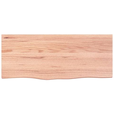Piano Bagno Marrone 100x40x (2-6) cm Legno Massello Trattato - Foto 2