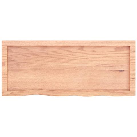 Piano Bagno Marrone 100x40x (2-6) cm Legno Massello Trattato - Foto 7